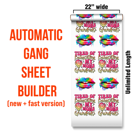 (New App ) Automatic DTF Gang Sheet Builder - Full Color Heat Transfers