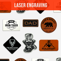 Custom Leatherette Patches (Engraved | UV Printed)