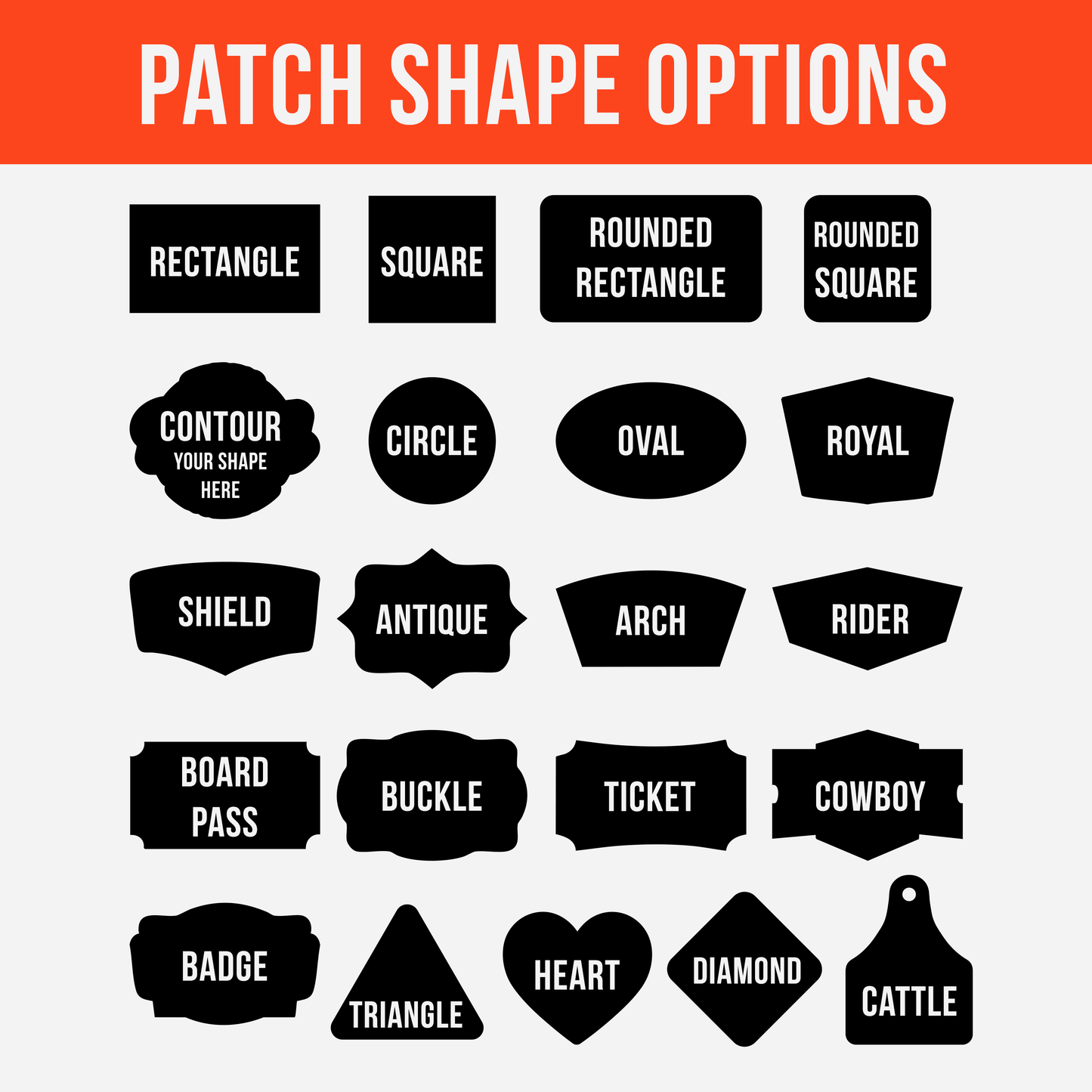 Custom Leatherette Patches (Engraved | UV Printed)