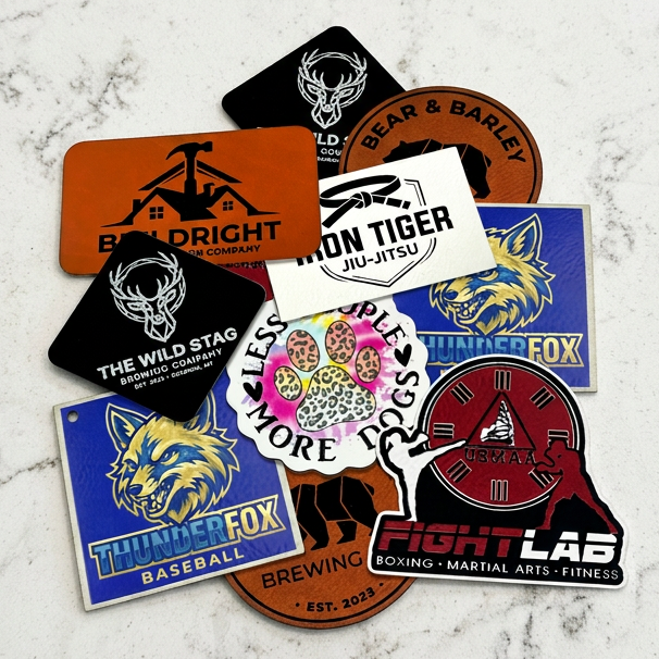 Custom Leatherette Patches (Engraved | UV Printed)