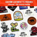Custom Leatherette Patches (Engraved | UV Printed)
